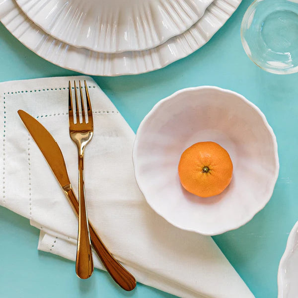 Vietri Bari Salad Plate - White