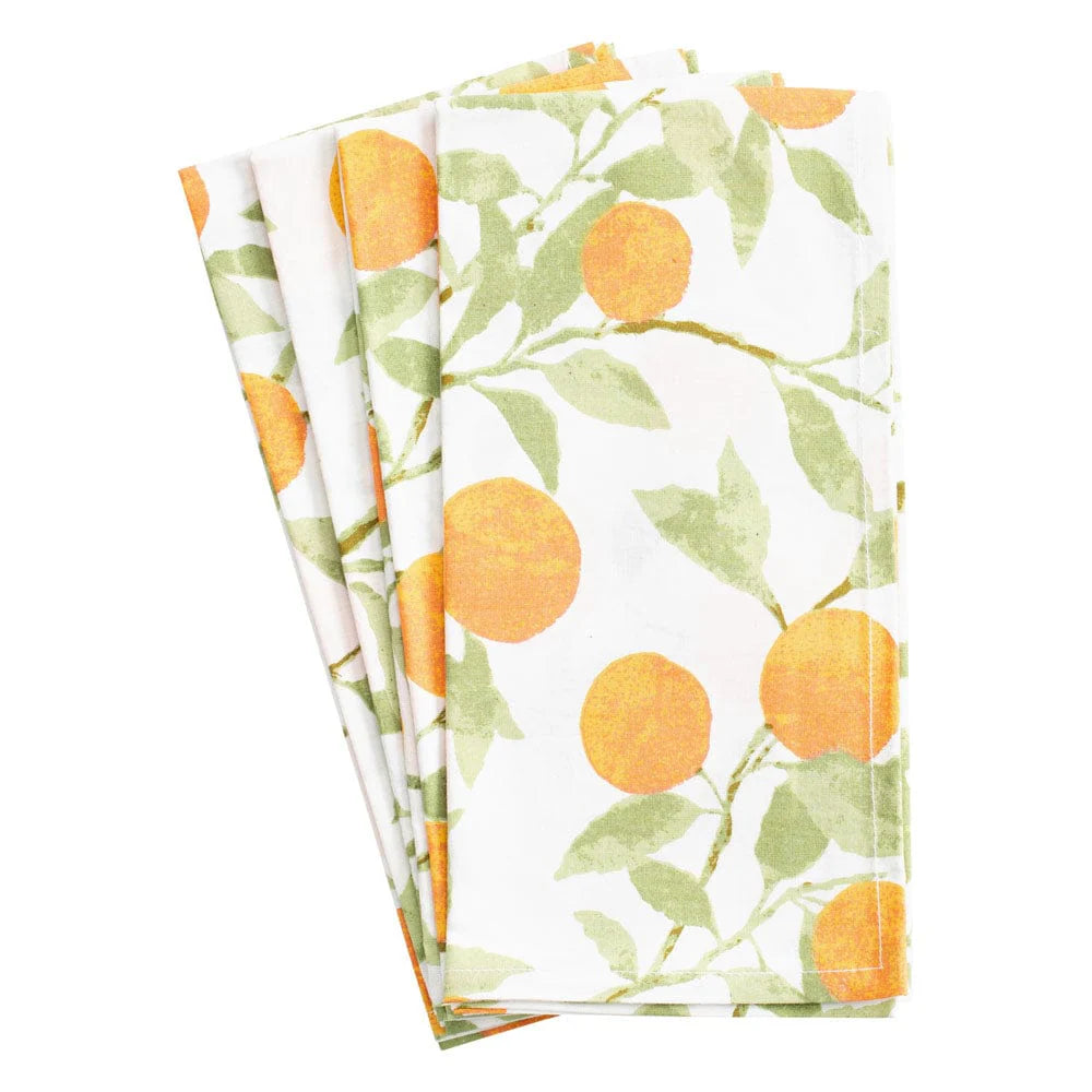 Caspari Orange Grove Cloth Dinner Napkins