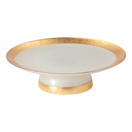 Casafina Camilla Gold Band Footed Cake Plate