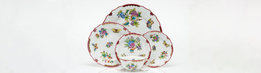 Herend Queen Victoria Dessert Plate - Pink