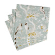 Caspari Celadon Scenic Songbirds Paper Cocktail Napkins