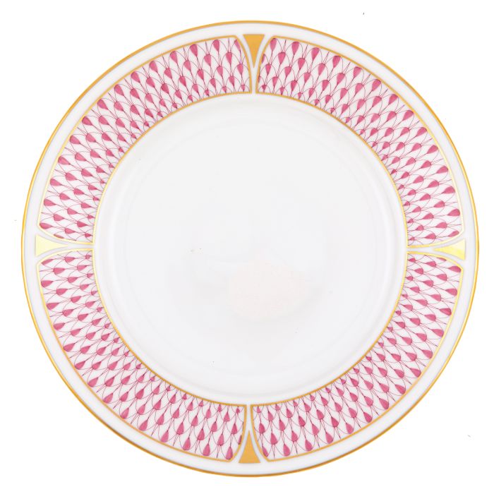 Herend Art Deco Salad Plate - Raspberry