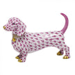 Herend Decorative Dachshund - Raspberry