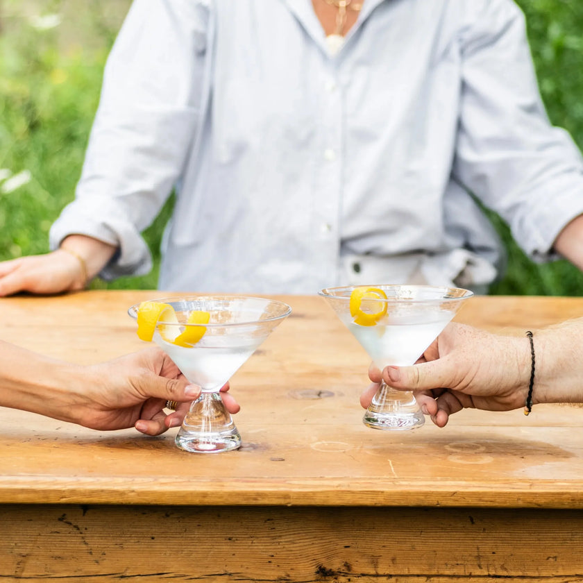 Simon Pearce Westport Stemless Martini Glass