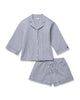Petite Plume Olivia Short Set Pima Pajama Set - Navy French Ticking