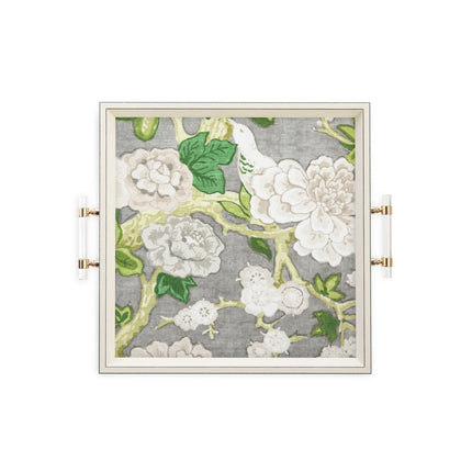 Amanda Carol Bermuda Blossoms Square Serving Tray