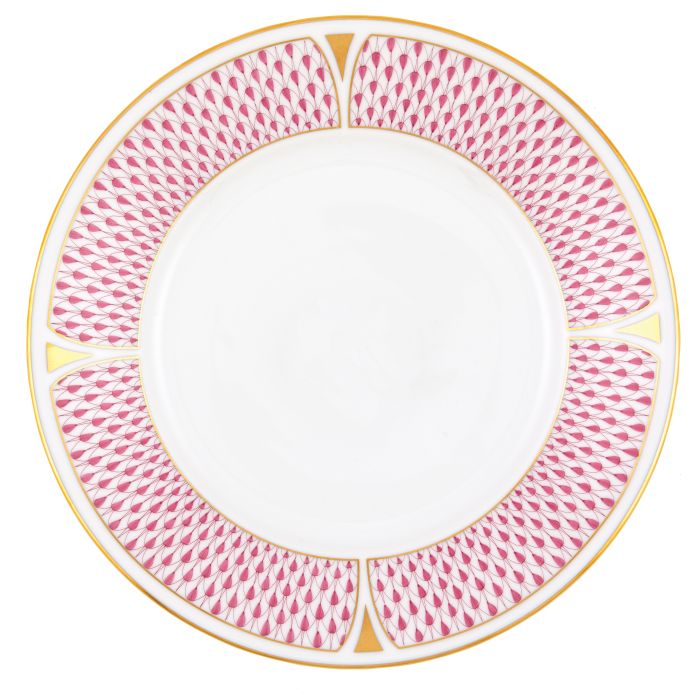 Herend Art Deco Dessert Plate - Raspberry