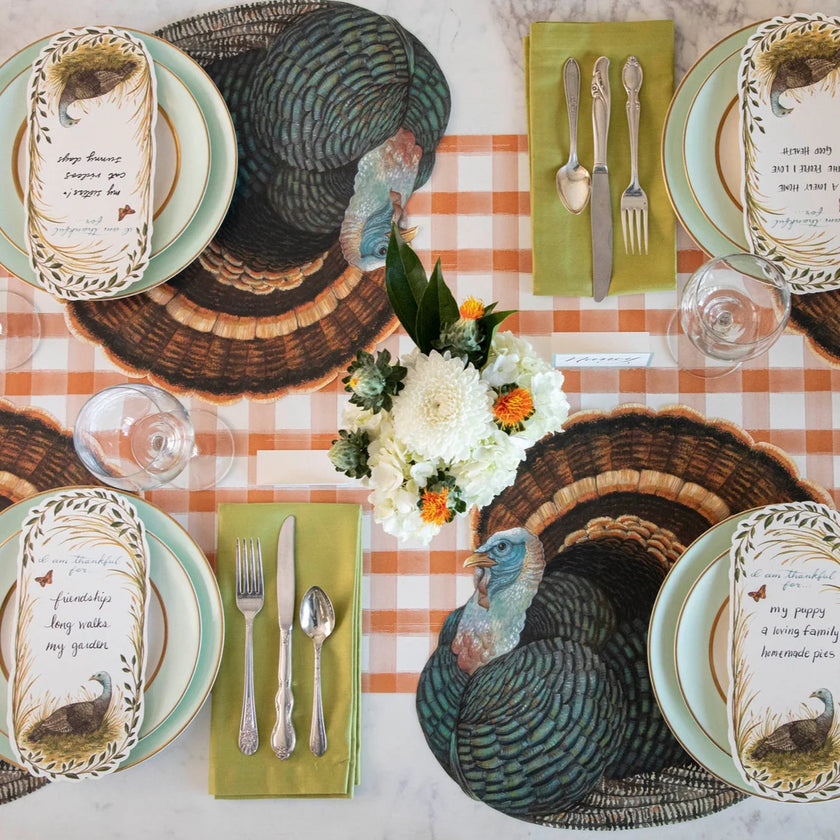 Hester & Cook Die-Cut Heritage Turkey Placemats