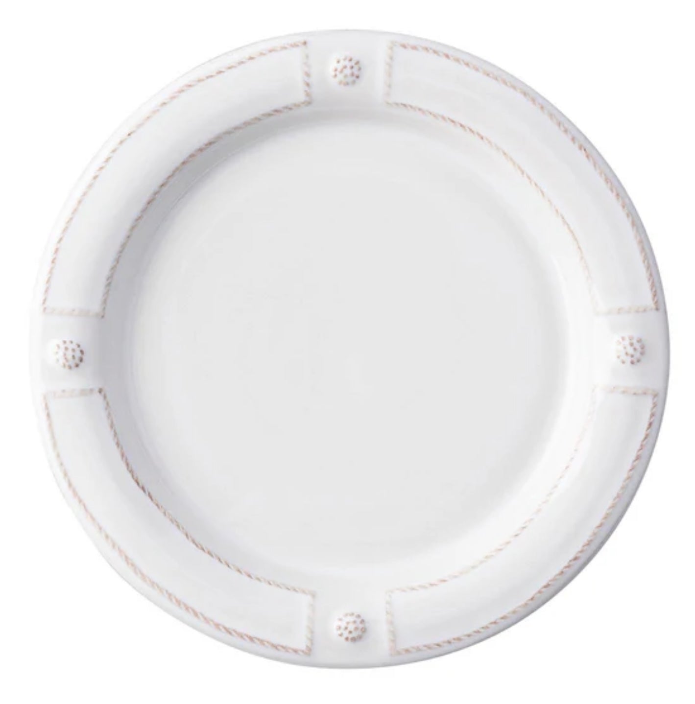 Juliska Berry & Thread French Panel Dinner Plate- Whitewash