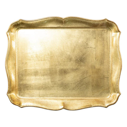 Vietri Florentine Gold Wooden Accessories Rectangular Tray