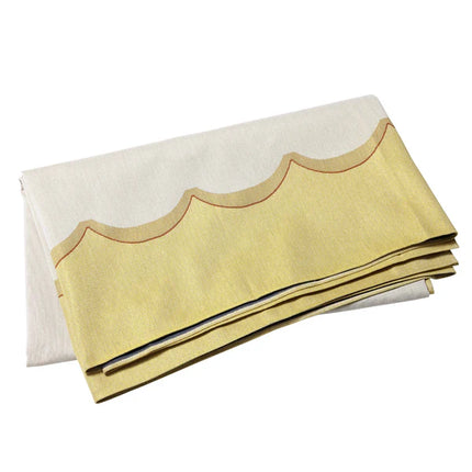 Vietri Tavola Scalloped Tablecloth - Yellow