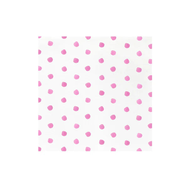Vietri Pink Dot Paper Dinner Napkin