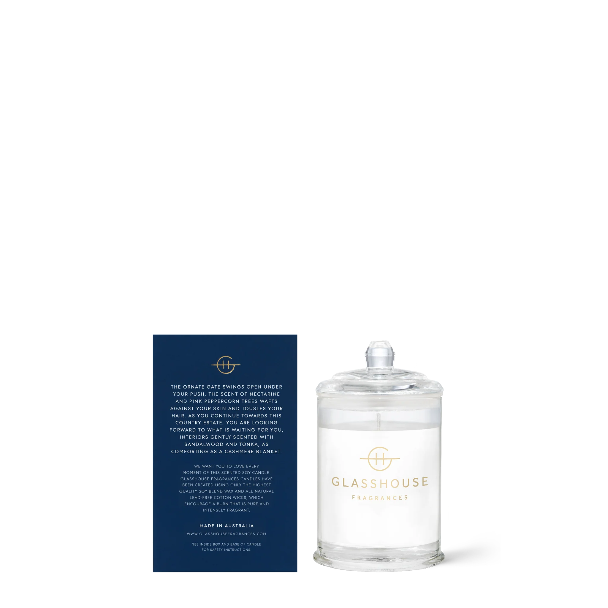 Glasshouse Country Couture Cashmere & Nectarine Mini Candle