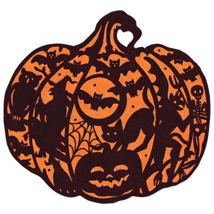 Hester & Cook Die-Cut Wicked Jack-O- Lantern Placemats