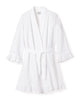 Petite Plume Women's Swiss Dots Robe in White