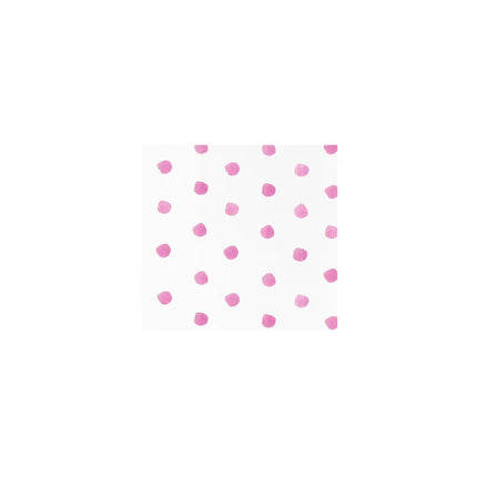 Vietri Pink Dot Paper Cocktail Napkins