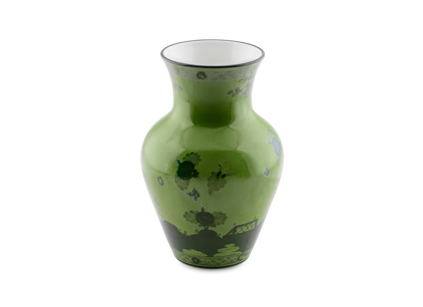 Ginori Oriente Italiano Ming Vase - Malachite