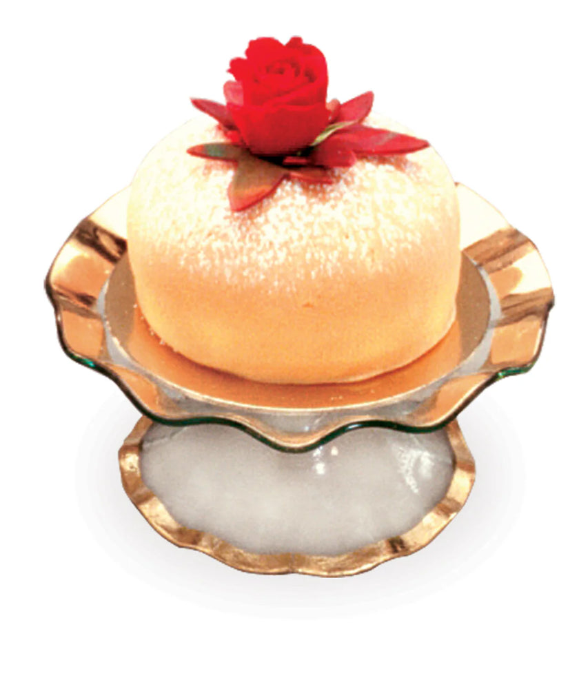annieglass Ruffle Petit Four Stand