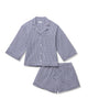 Petite Plume Olivia Short Pima Pajama Set - Navy Foulard