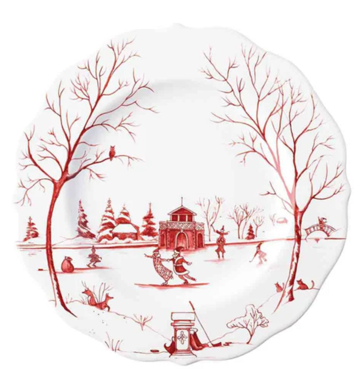 Juliska Country Estate Winter Frolic Dessert/Salad Plate - Ruby
