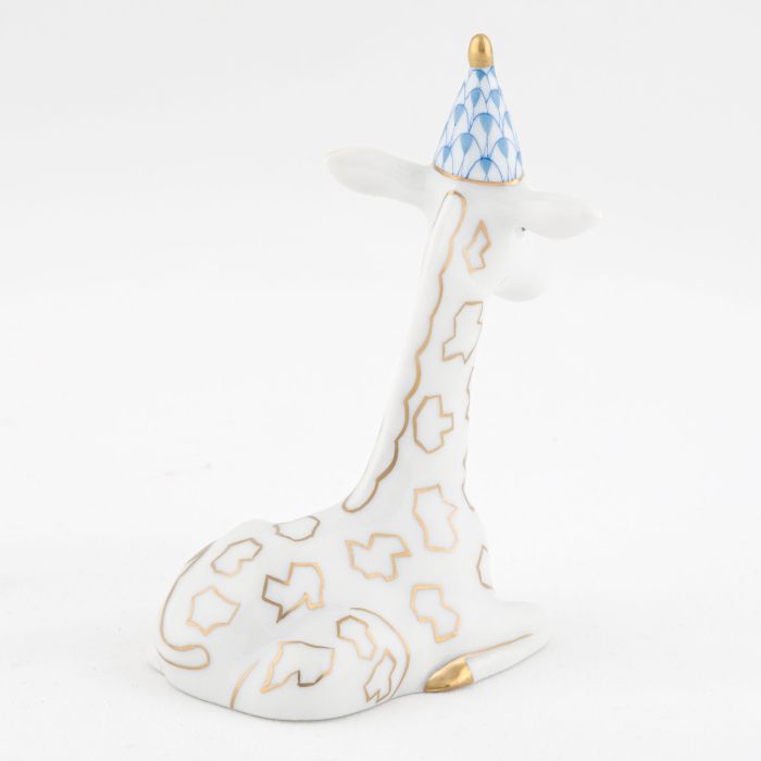 Herend Decorative Party Giraffe - Blue