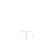 Caspari Antique Robin's Egg Single Initial Guest Towel Napkins - 24 Per Box