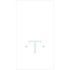Caspari Antique Robin's Egg Single Initial Guest Towel Napkins - 24 Per Box