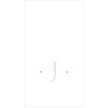 Caspari Antique Robin's Egg Single Initial Guest Towel Napkins - 24 Per Box
