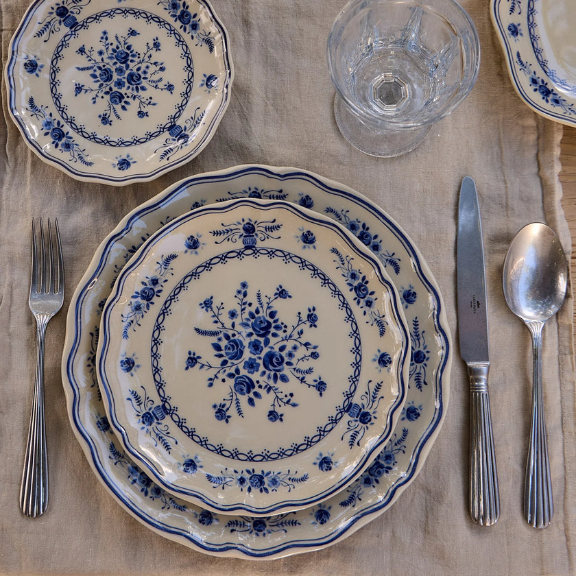 Costa Nova Vila Salad Plate - Beige/Blue