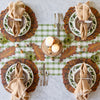 Hester & Cook Moss Painted Check Table Runner