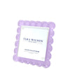 Tara Wilson Designs Acrylic Beveled Square Scallop Frame - Lavender