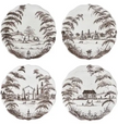 Juliska Country Estate Party Plate Assorted Set/4 - Flint