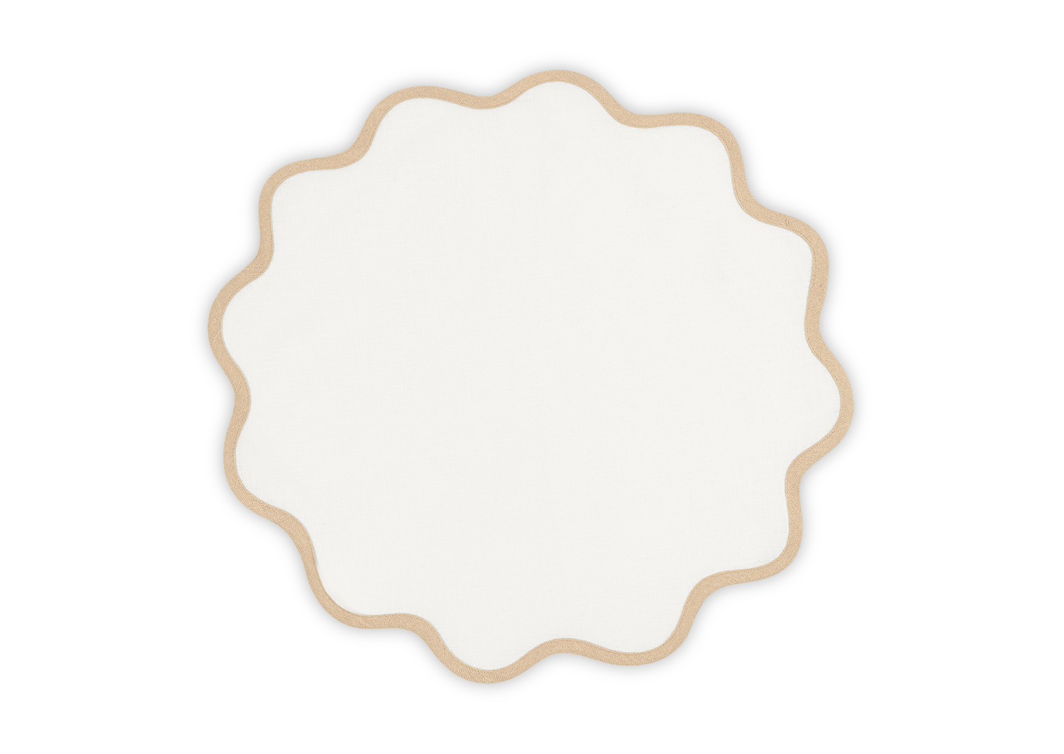 Matouk Scallop Edge Placemat - set of 4- Oat