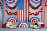 Hester & Cook Honeycomb Paper - Patriotic Flag Large