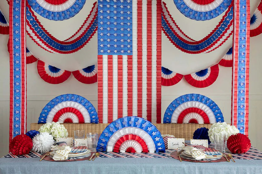 Hester & Cook Honeycomb Paper - Patriotic Flag Large