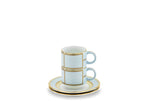 Ginori Diva Espresso Set for Two - Celeste