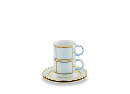 Ginori Diva Espresso Set for Two - Celeste