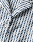Petite Plume Olivia Wide Leg Pima Pajama Set - Navy French Ticking