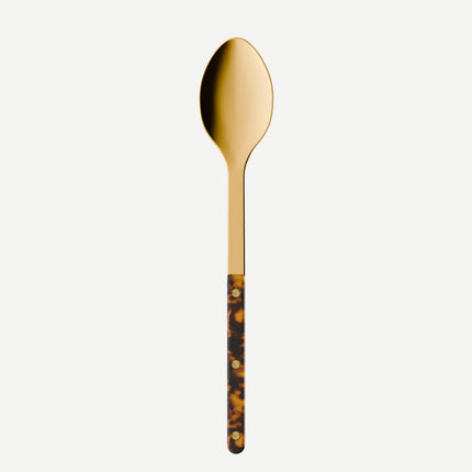 Sabre Bistrot Gold color Tortoise Serving spoon, Faux Tortoise
