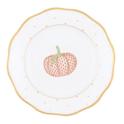 Herend Fall Dessert Plate - Pumpkin