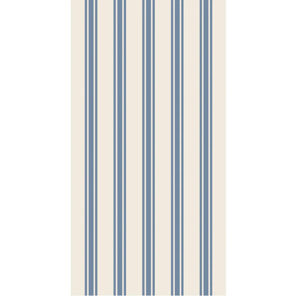 Hester & Cook Cornflower Lower Blue Linen Stripe Paper Guest Napkins
