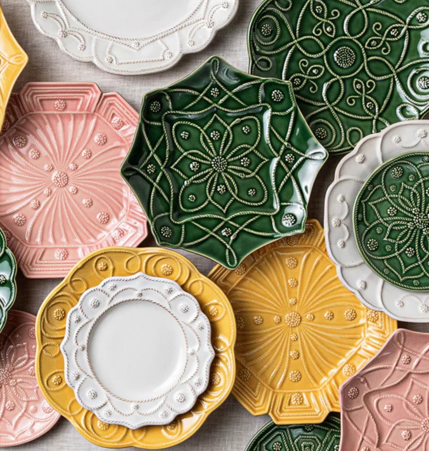 Juliska Jardins Du Monde Side/Cocktail Plate S/4 - Daffodil