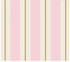 Hester & Cook Pink & Gold Awning Stripe Cocktail Napkins