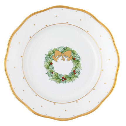 Herend Christmas Dessert Plate - Wreath