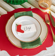 Hester & Cook Die-Cut French Frame Placemat - Red