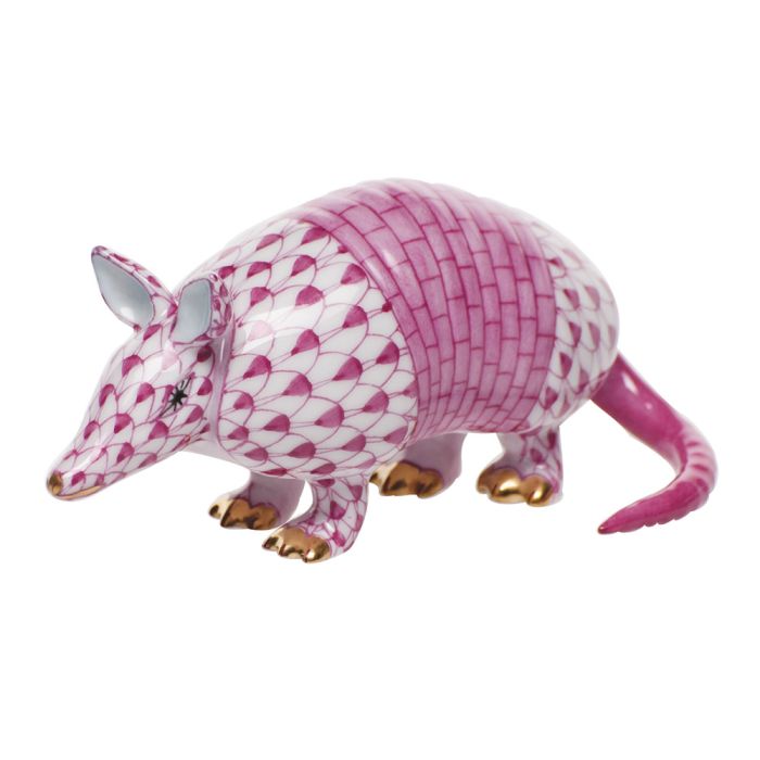 Herend Decorative Armadillo - Raspberry