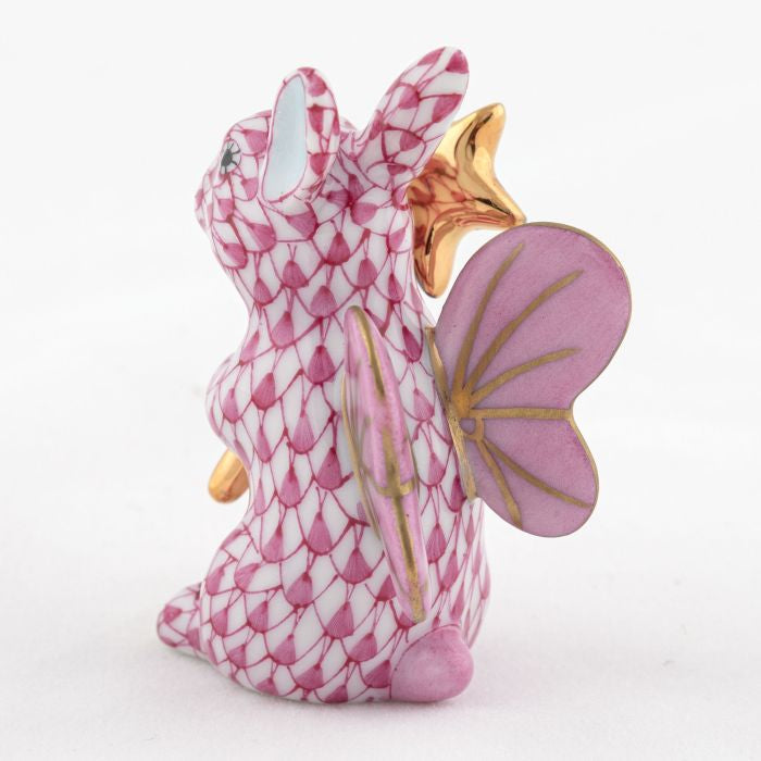 Herend Decorative Fairy Bunny - Raspberry