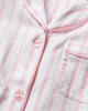 Petite Plume Women’s Crop Pima Pajama Set - Pink Stripe