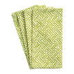 Caspari Fretwork Green Cloth Dinner Napkins