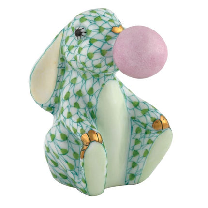 Herend Decorative Bubblegum Bunny - Keylime